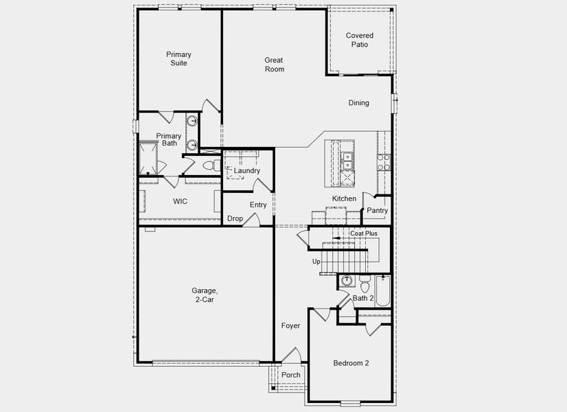 2D floor plan layout for the Oriole by Taylor Morrison in Turner's Crossing 50s, Austin, TX (Image 3). 2D floor plan layout for the Oriole by Taylor Morrison in Turner's Crossing 50s, Austin, TX (Image 3).