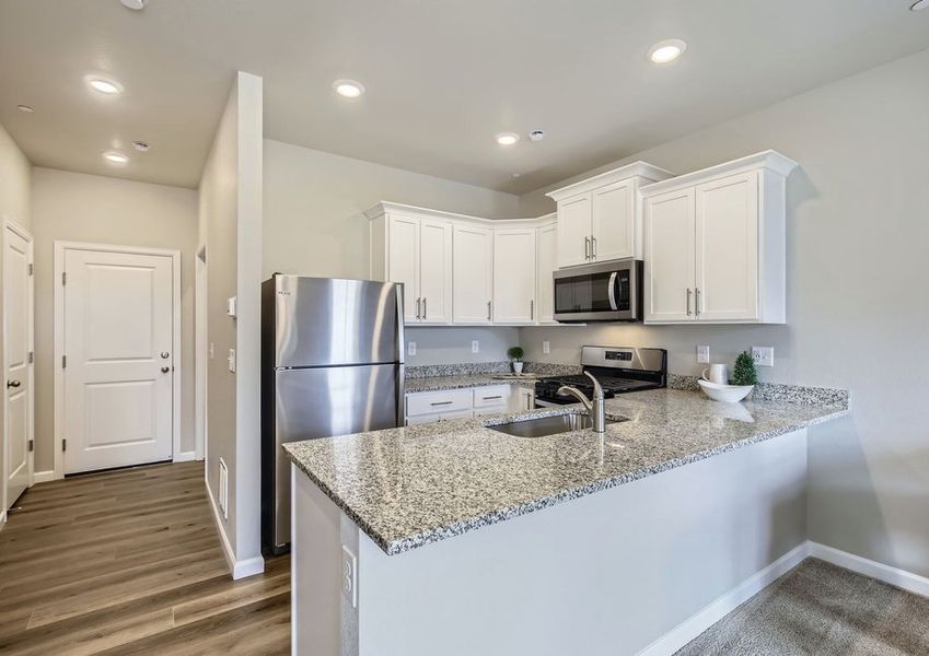 The kitchen has stainless steel appliances and is chef ready. The kitchen has stainless steel appliances and is chef ready.