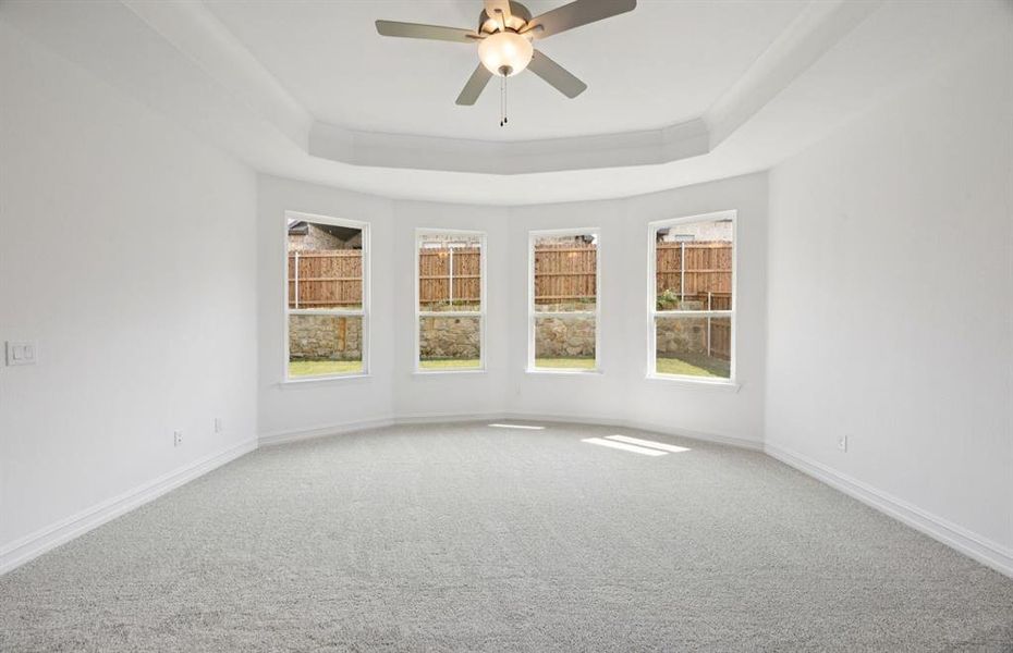 Owner's suite with bay window *real home pictured Owner's suite with bay window *real home pictured