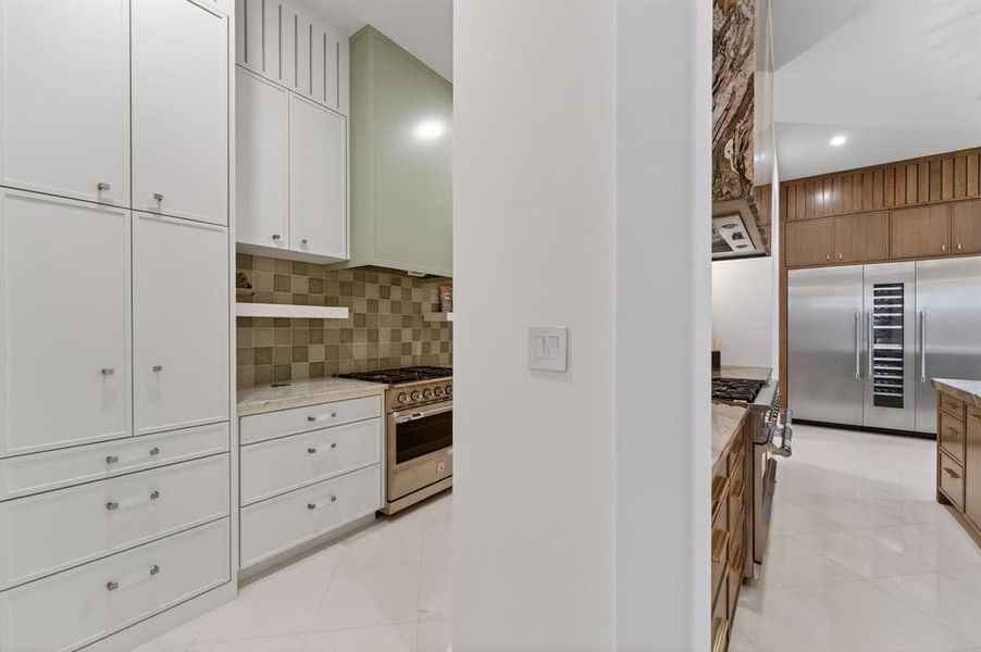 full prep kitchen behind main kitchen