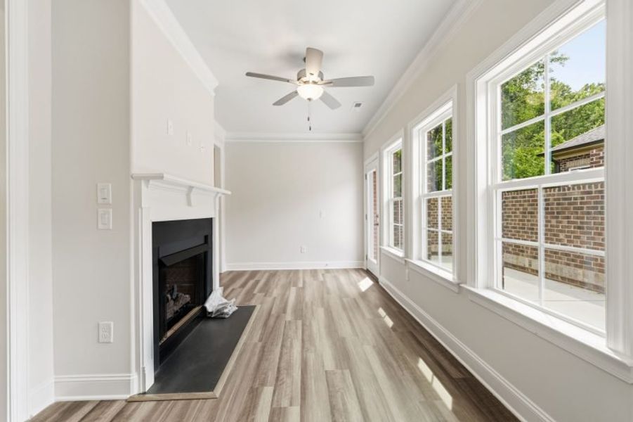 Representative unfurnished interior of a home built from the Essex by Keystone Homes NC in Weybridge, Burlington (Image 77).