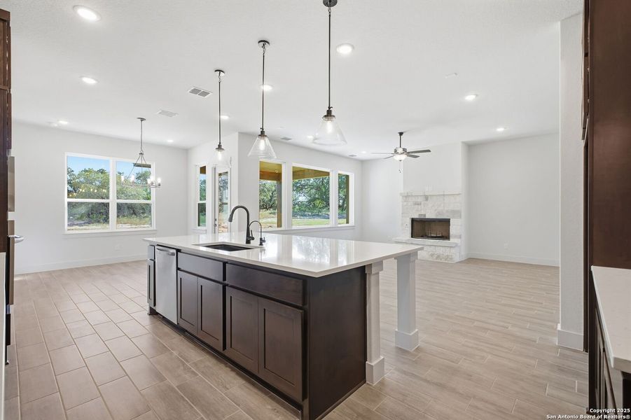 Furnished interior view inside a new home in Pradera Ridge, Floresville (Image 2).
