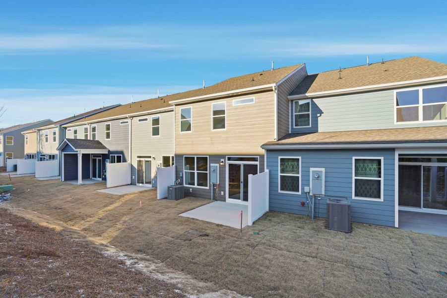 Exterior details and patio area of a home in Harrisburg Village Townhomes, Harrisburg (Image 31). Exterior details and patio area of a home in Harrisburg Village Townhomes, Harrisburg (Image 31).