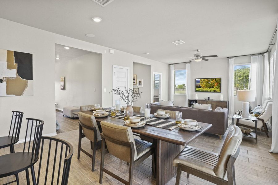 Representative furnished interior of a home built from the Nolina by View Homes in Paseos Del Este, Horizon City (Image 4). Representative furnished interior of a home built from the Nolina by View Homes in Paseos Del Este, Horizon City (Image 4).