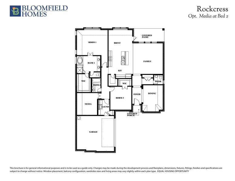 Rockcress Floor Plan with Optional Media Rockcress Floor Plan with Optional Media