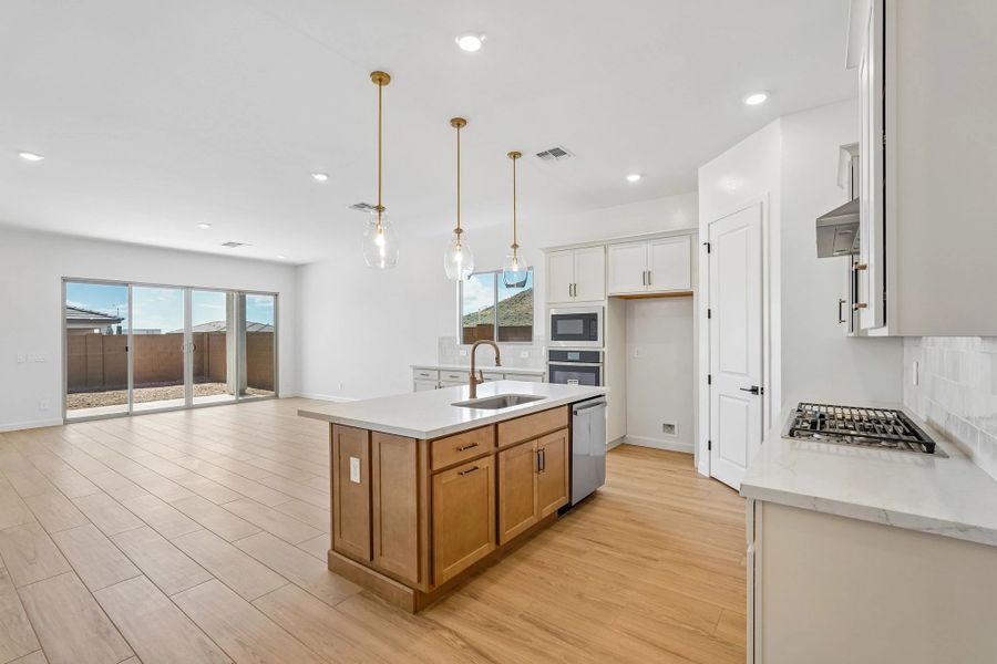 Kitchen and great room Kitchen and great room
