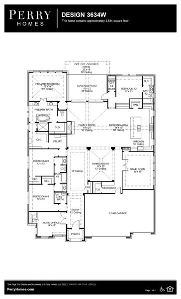 Floor Plan for 3634W