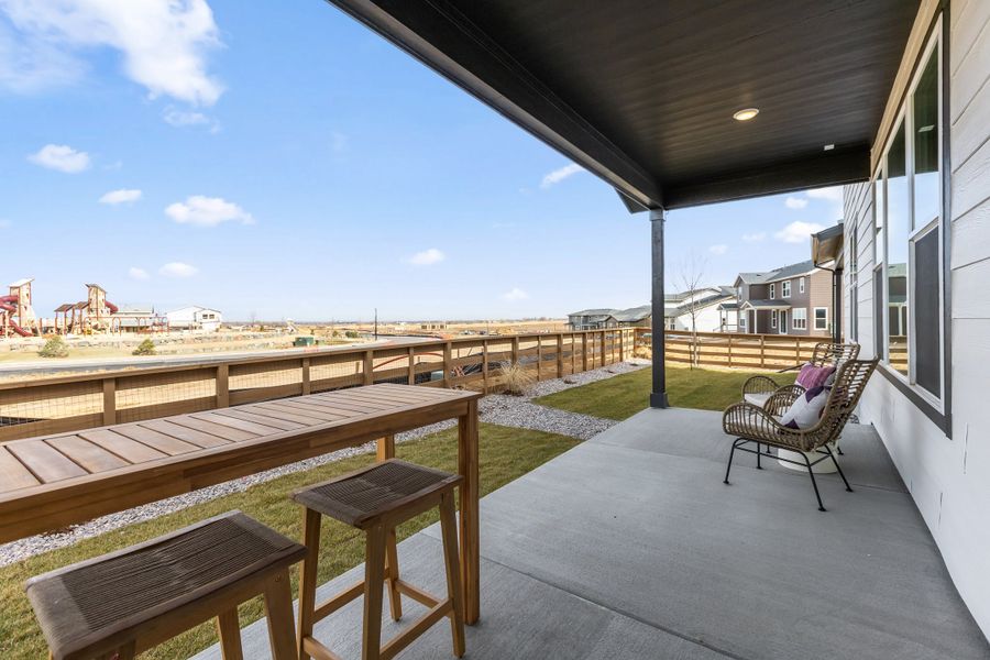 Representative exterior details of a home built from the The Windom by Risewell Homes in Cordovan, Firestone (Image 3).