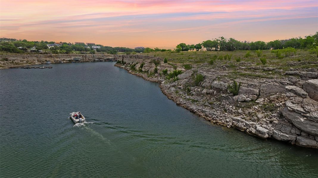 Take the boat out at dusk and head over to Captain Pete's or Rough Hollow Grill for dinner and drinks!