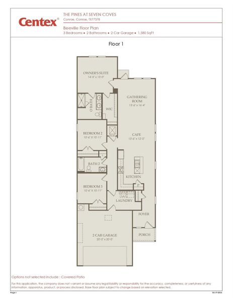2D floor plan layout of this home in The Pines At Seven Coves, Willis, TX (Image 2). 2D floor plan layout of this home in The Pines At Seven Coves, Willis, TX (Image 2).