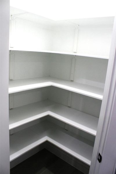 View of storage area off kitchen.