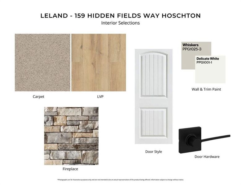 Sample of building materials used in homes in Hidden Fields, Hoschton (Image 40).
