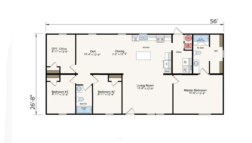 2D floor plan layout of this home in , Lenoir, NC (Image 3).