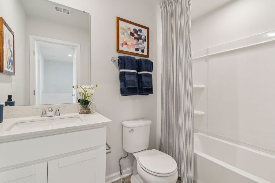 Representative furnished interior of a home built from the The Rutledge by Stanley Martin Homes in Essence at Trinity Townhomes, Columbia (Image 9).