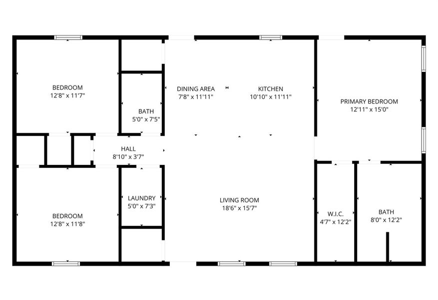 2D floor plan layout of this home in , Coldspring, TX (Image 3).