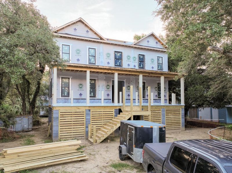 In-progress construction of a new home in , Isle Of Palms, SC (Image 4).