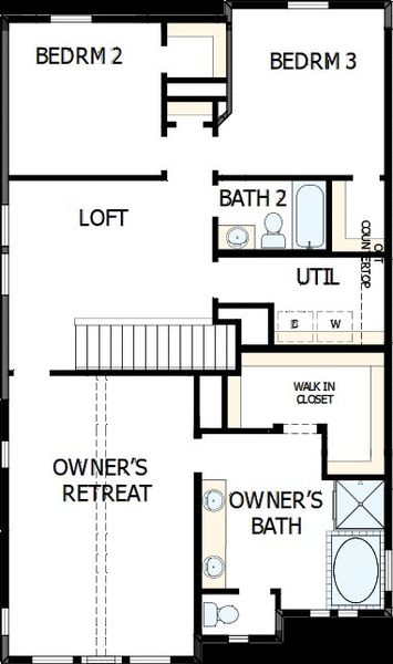 2D floor plan layout of this home in Double Creek Crossing – Craftsman Series, Round Rock, TX (Image 3). 2D floor plan layout of this home in Double Creek Crossing – Craftsman Series, Round Rock, TX (Image 3).