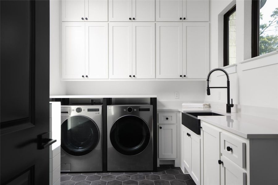 Laundry with dog washing station and AI washer | dryer