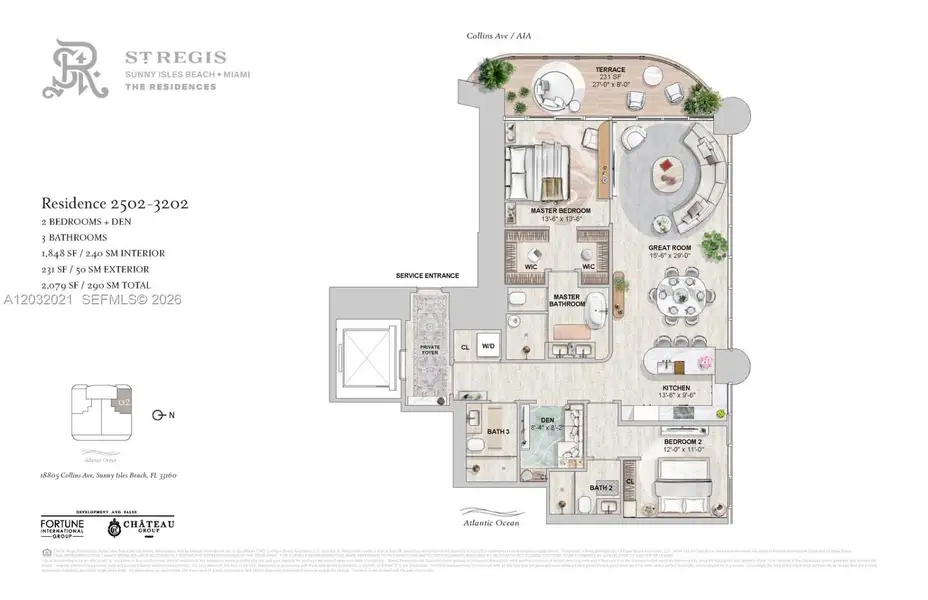 2D floor plan layout of this home in , Sunny Isles Beach, FL (Image 2). 2D floor plan layout of this home in , Sunny Isles Beach, FL (Image 2).