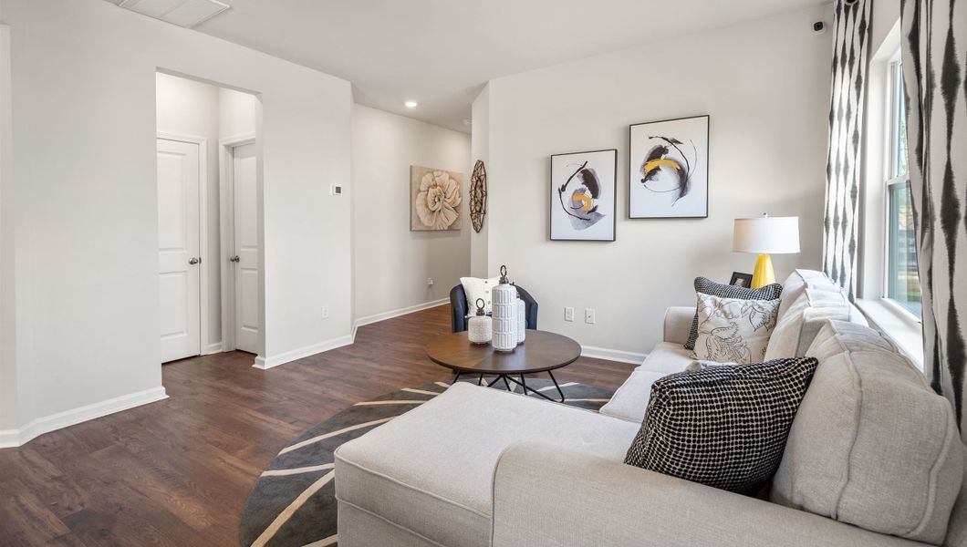 Representative furnished interior of a home built from the Newton by D.R. Horton in Brookside Ridge Townhomes, Greer (Image 9).
