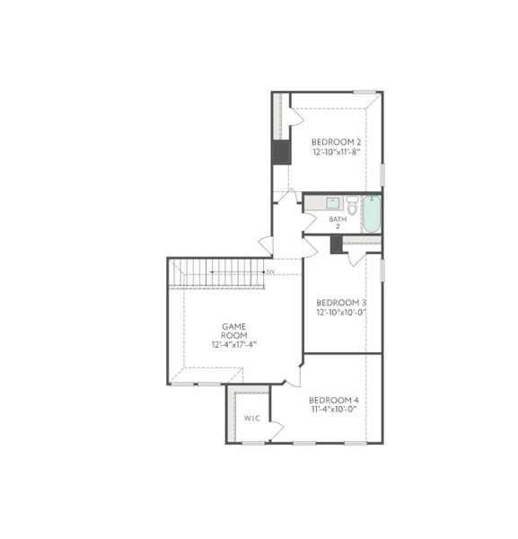 2D floor plan layout for the Pecos by Tri Pointe Homes in Waterscape, Royse City, TX (Image 7).