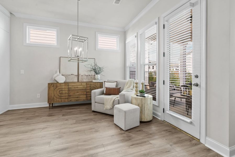 Representative furnished interior of a home built from the The Bullard by The Providence Group in Promenade at Sawnee Village, Cumming (Image 14).