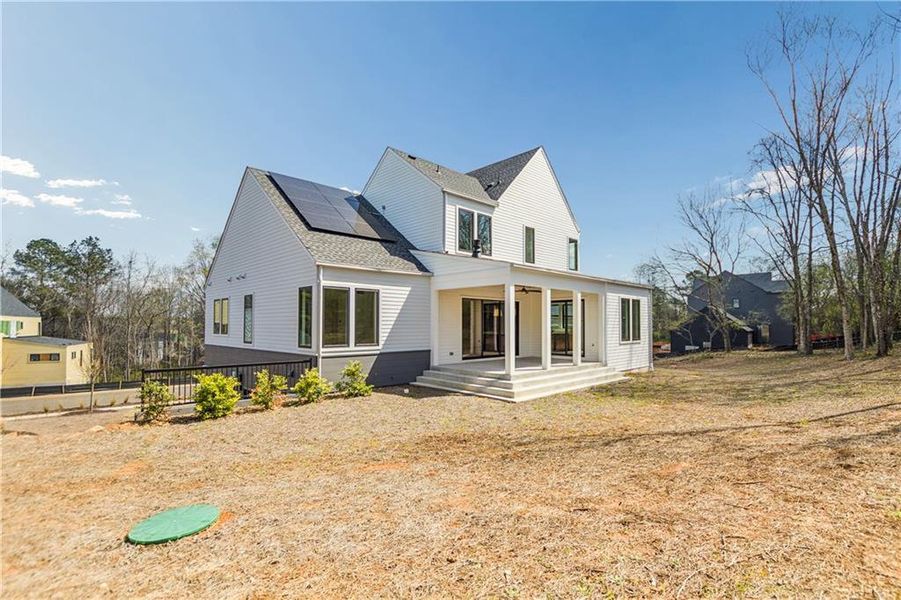 Exterior details and patio area of a home in , Roswell (Image 32).