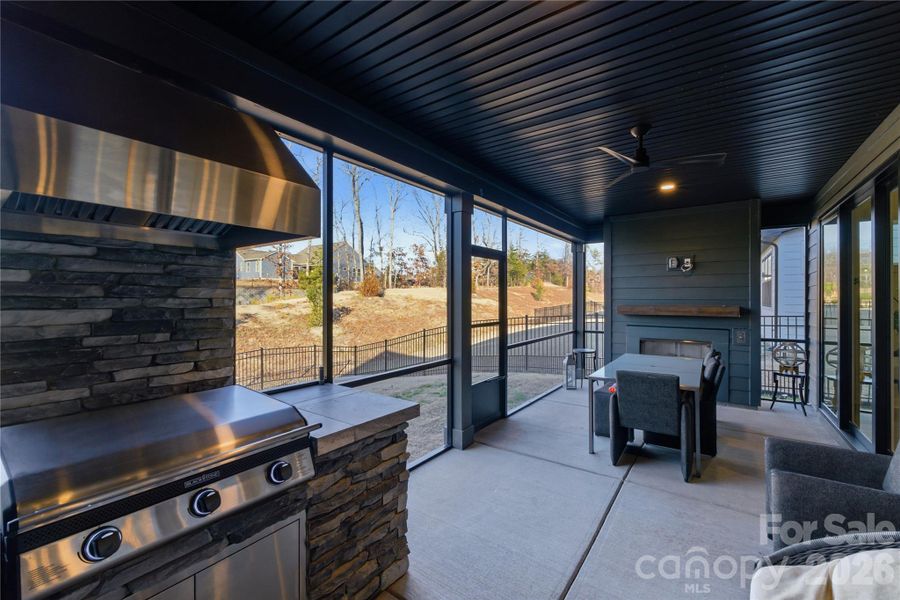 Exterior details and patio area of a home in Windell Woods, Tega Cay (Image 27).