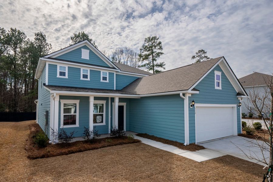 Front exterior of a new home in Monroe Preserve, Chapin, SC, highlighting curb appeal (Image 25).