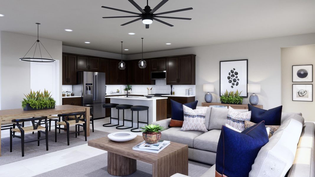 Great Room | Avalon | Valencia at Citrus Park | New Homes in Goodyear, AZ | Landsea Homes