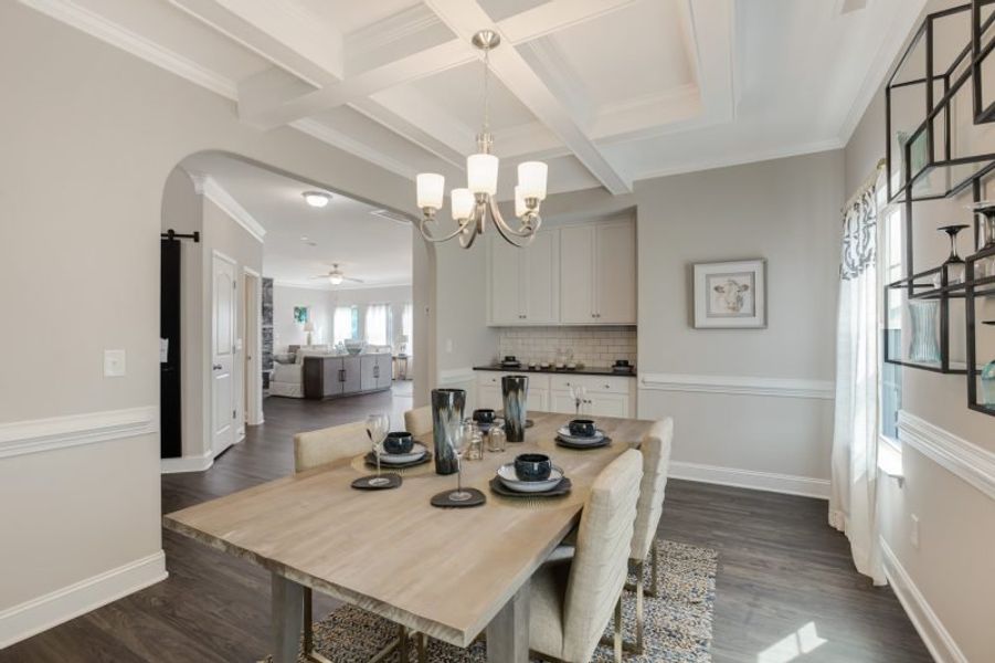 Representative furnished interior of a home built from the Hanover by Keystone Homes NC in Council Creek, Graham (Image 30).