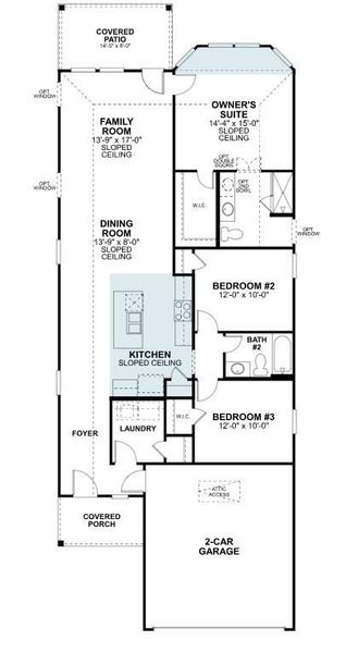 2D floor plan layout of this home in Ambrose, La Marque, TX (Image 3).