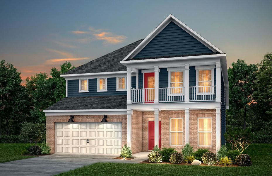Front exterior of a new home in Cannon Run, Concord, NC, highlighting curb appeal (Image 22).