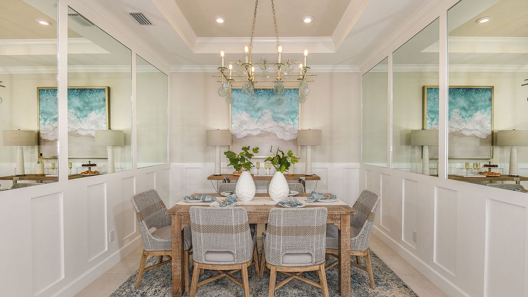 Representative furnished interior of a home built from the Ibis by Taylor Morrison in Esplanade at The Heights, Bradenton (Image 37).