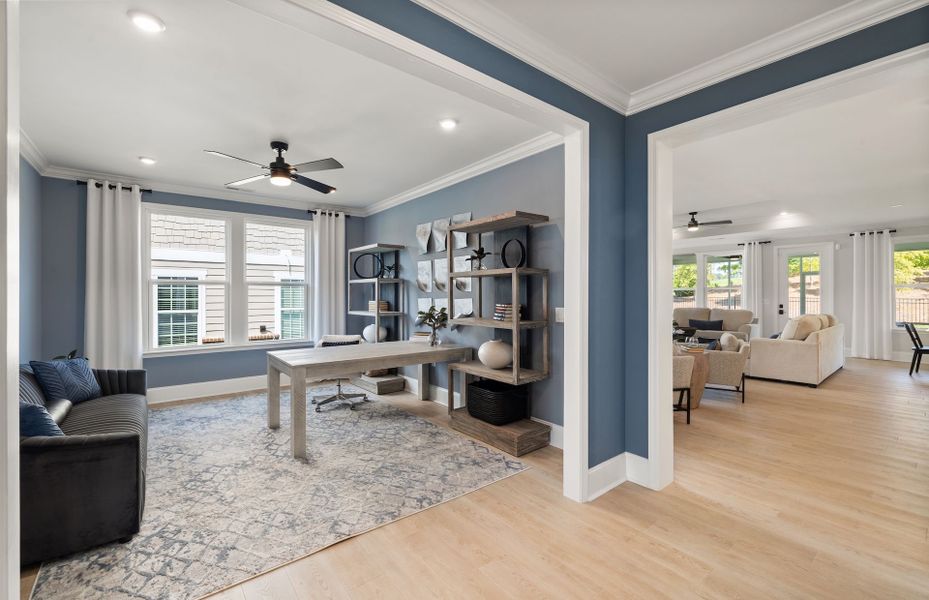 Representative furnished interior of a home built from the Renown by Del Webb in Del Webb at Chatham Park, Pittsboro (Image 27). Representative furnished interior of a home built from the Renown by Del Webb in Del Webb at Chatham Park, Pittsboro (Image 27).