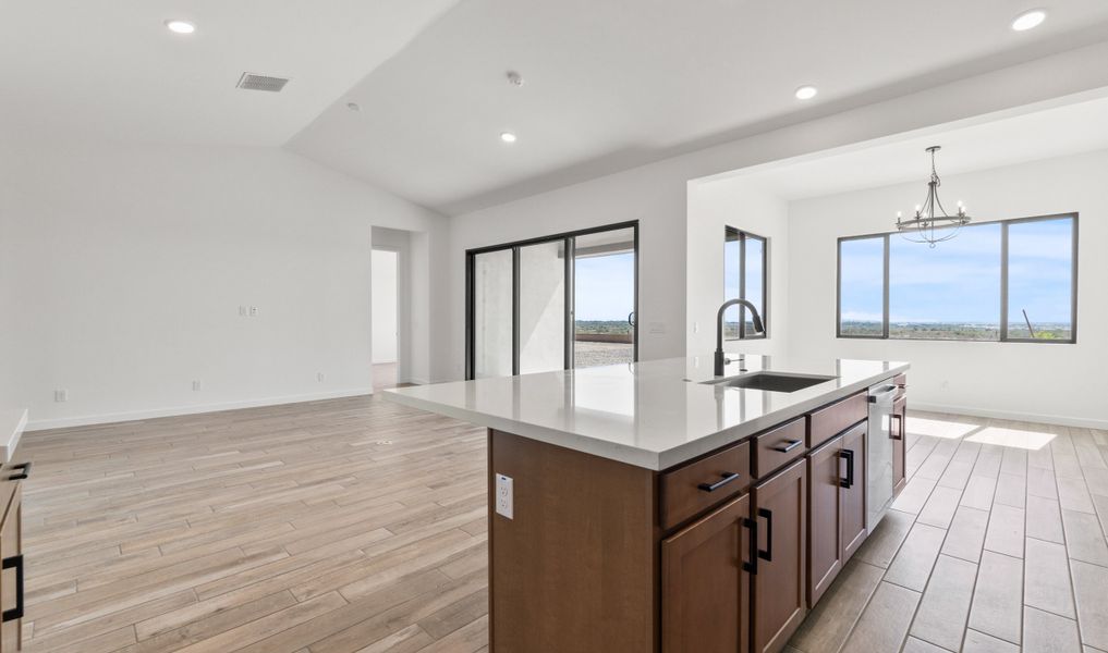 Kitchen with spacious central island Kitchen with spacious central island