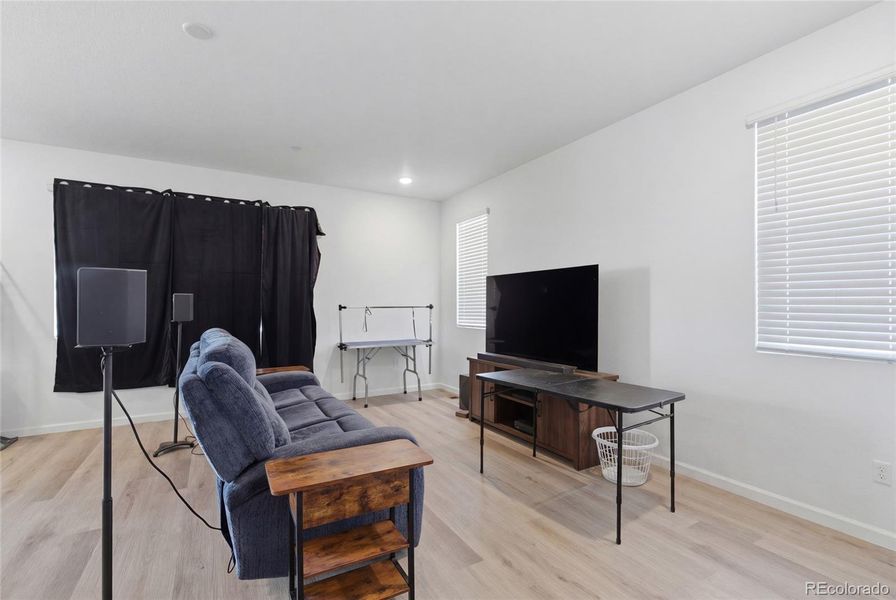 Furnished interior view inside a new home in Crossway at Second Creek, Commerce City (Image 14). Furnished interior view inside a new home in Crossway at Second Creek, Commerce City (Image 14).