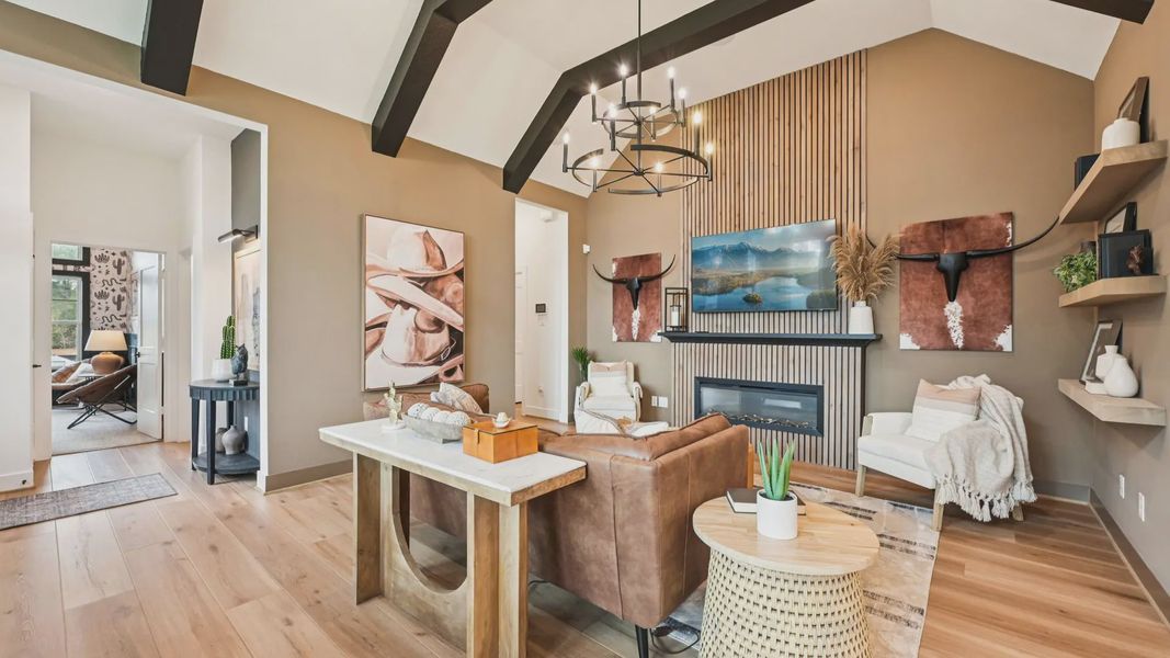 Representative furnished interior of a home built from the Tanlay by Chesmar Homes in Kresston Chateau, Montgomery (Image 6). Representative furnished interior of a home built from the Tanlay by Chesmar Homes in Kresston Chateau, Montgomery (Image 6).