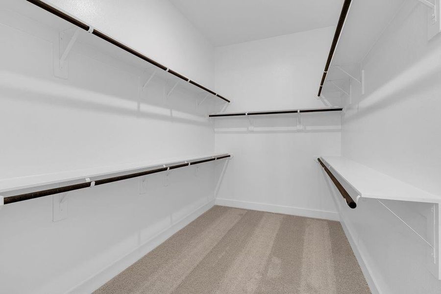 Representative photo of primary closet Representative photo of primary closet
