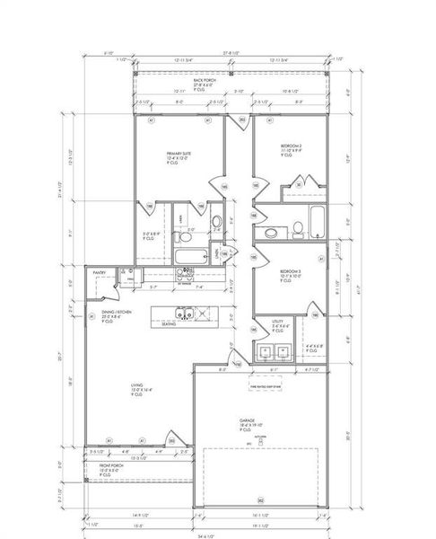 2D floor plan layout of this home in , West, TX (Image 5).