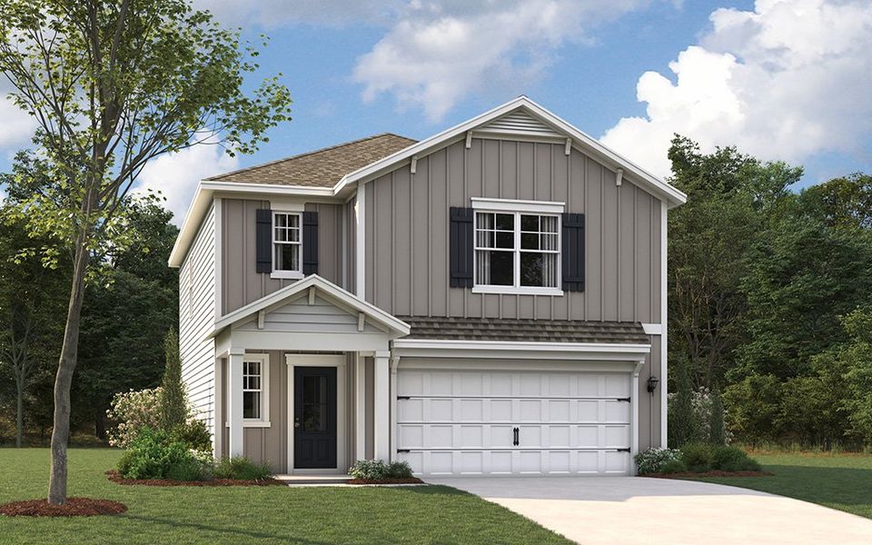 Representative exterior photo of a completed home built from the Darwin by D.R. Horton in Harbor Crest, Ooltewah, TN (Image 2).
