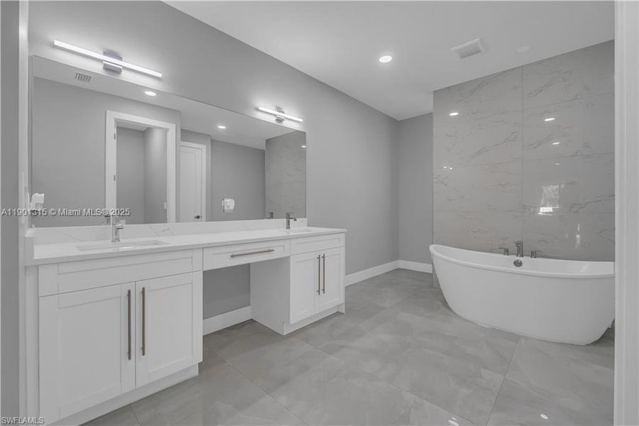 Furnished interior view inside a new home in , Cape Coral (Image 15). Furnished interior view inside a new home in , Cape Coral (Image 15).