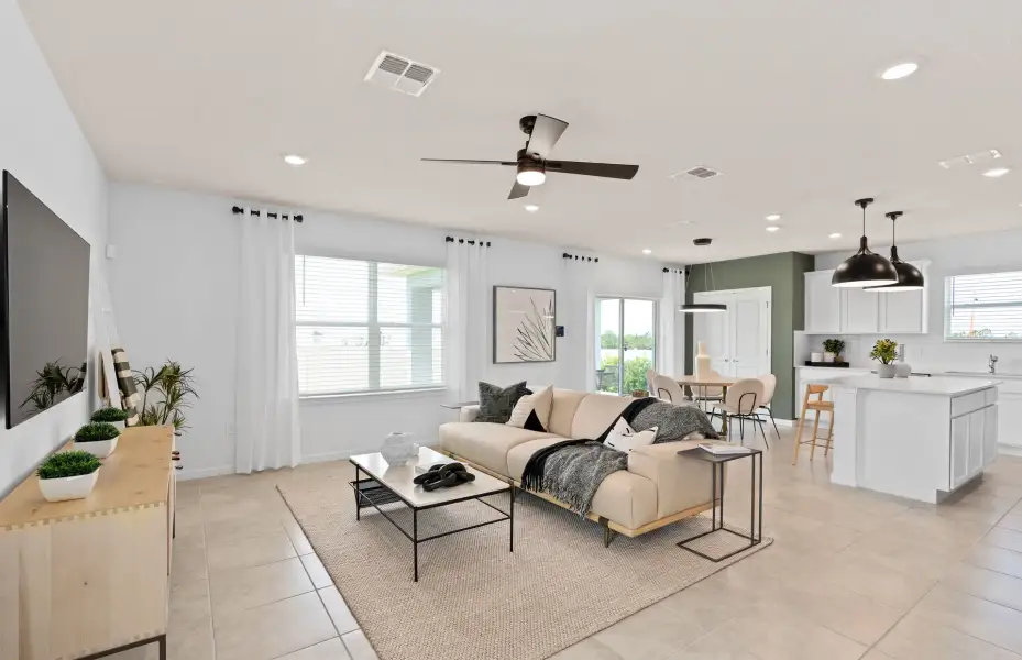 Representative furnished interior of a home built from the Mill Run by Pulte Homes in Waypointe, Port Orange (Image 10).