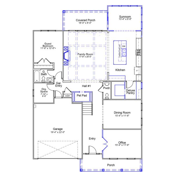 2D floor plan layout of this home in Sweetbrier, Durham, NC (Image 2).
