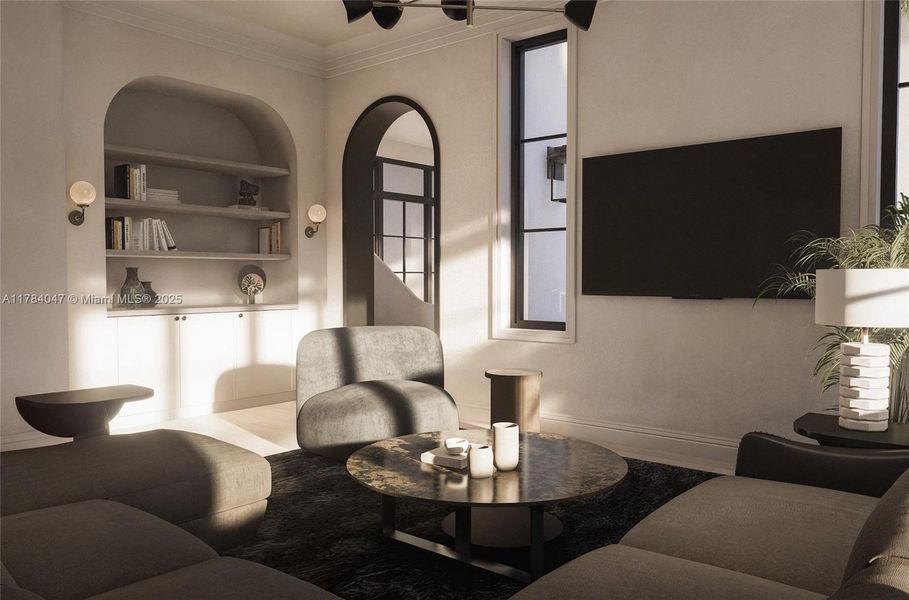 Furnished interior view inside a new home in , Miami Shores (Image 11).