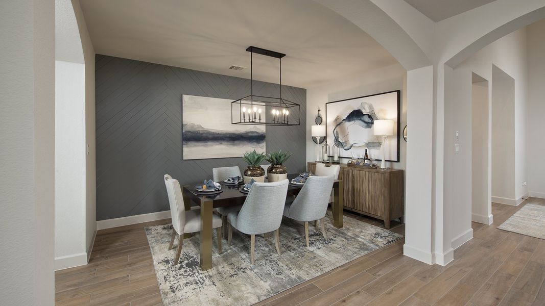 Furnished interior view inside a new home in Santa Rita Ranch - Eldorado, Liberty Hill (Image 44).