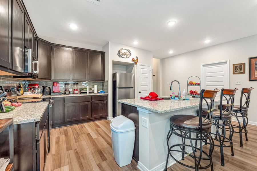 Full kitchen view and applicances