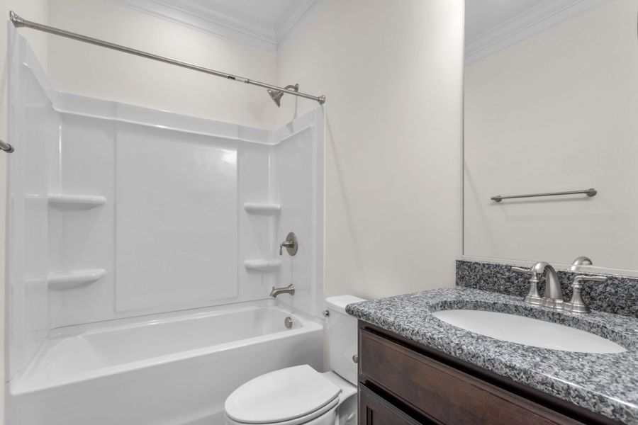 Representative furnished interior of a home built from the Fairfield Lux by Keystone Homes NC in Weybridge, Burlington (Image 17).