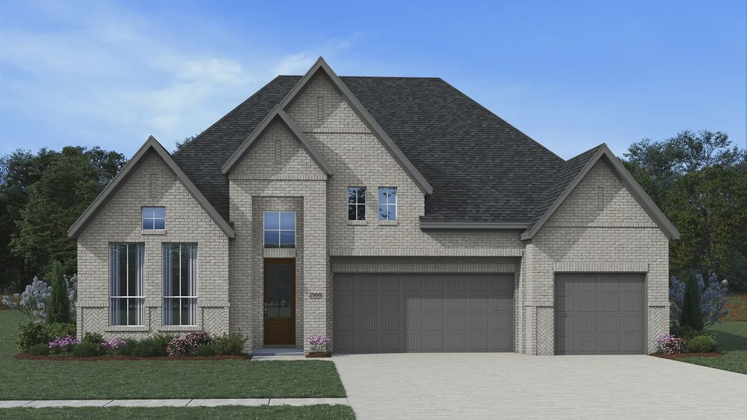 Representative exterior photo of a completed home built from the Sydney by Chesmar Homes in Westland Ranch, League City, TX (Image 22). Representative exterior photo of a completed home built from the Sydney by Chesmar Homes in Westland Ranch, League City, TX (Image 22).
