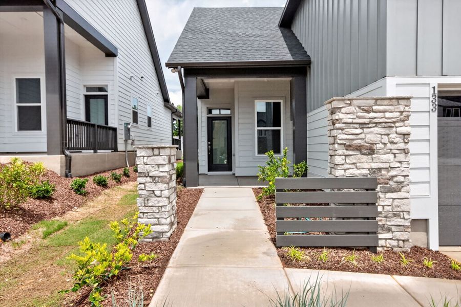 Exterior details and patio area of a home in Encore at Chatham Park – Villa Series, Pittsboro (Image 18).